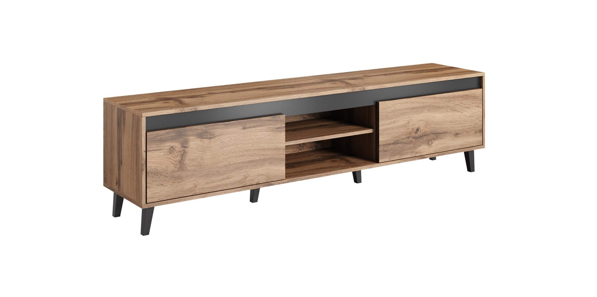 Szafka RTV NORD II 170cm dąb wotan/antracyt — zdjęcie 1 z 4