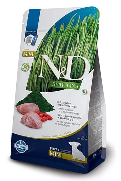 FARMINA N&D Spirulina Lamb Puppy Mini - sucha karma dla psa - 2 kg — zdjęcie 1 z 3