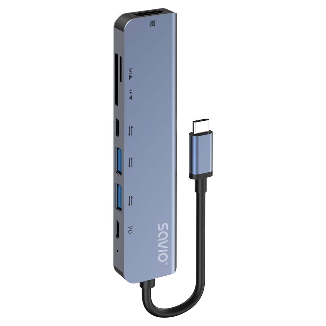 SAVIO HUB USB-C 7 W 1 AK-82 — zdjęcie 1 z 4