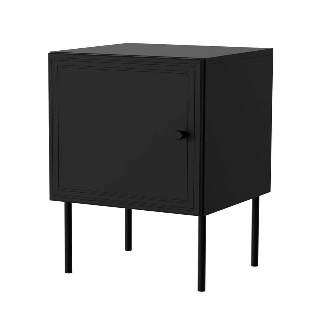 Szafka nocna 2sz PALAZZO BIS 45x39xH59 czarny mat — zdjęcie 1 z 4