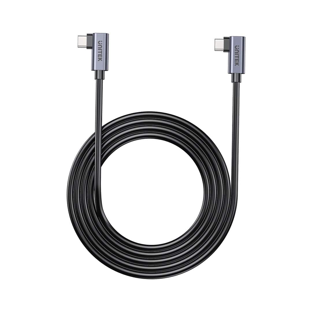 UNITEK KABEL USB-C KĄTOWY 90°/90° PD 100W M/M 1M — zdjęcie 1 z 6