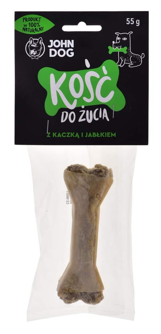 JOHN DOG Kość do żucia z kaczką i jabłkiem - gryzak dla psa - 12 cm — zdjęcie 1 z 3