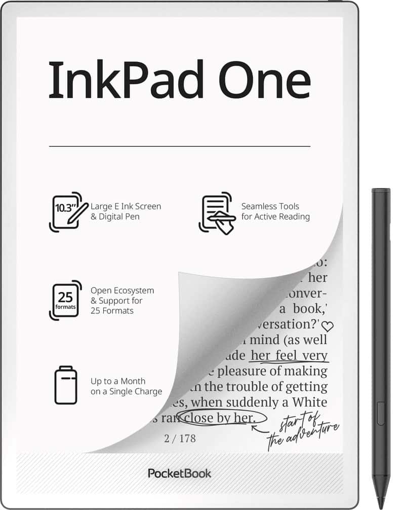 Czytnik Ebook PocketBook InkPad One 1030 10,3"  E-ink Mobius 32GB Wi-Fi Matte Black — zdjęcie 1 z 6