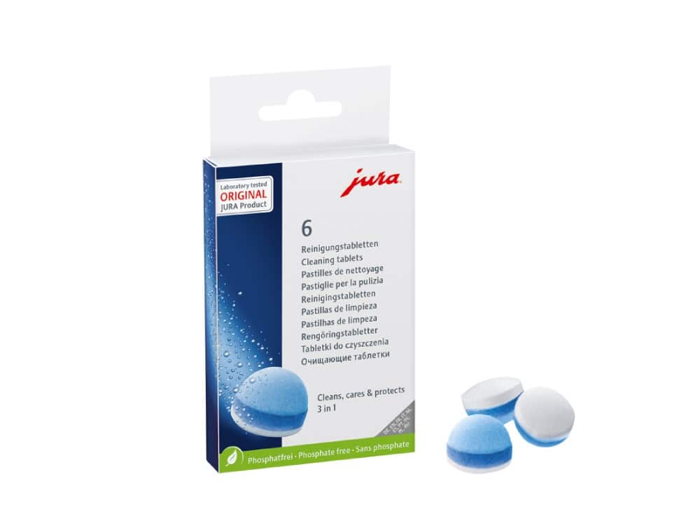 Tabletki czyszczące 3-fazowe Jura 6szt. - Do ekspresów do kawy