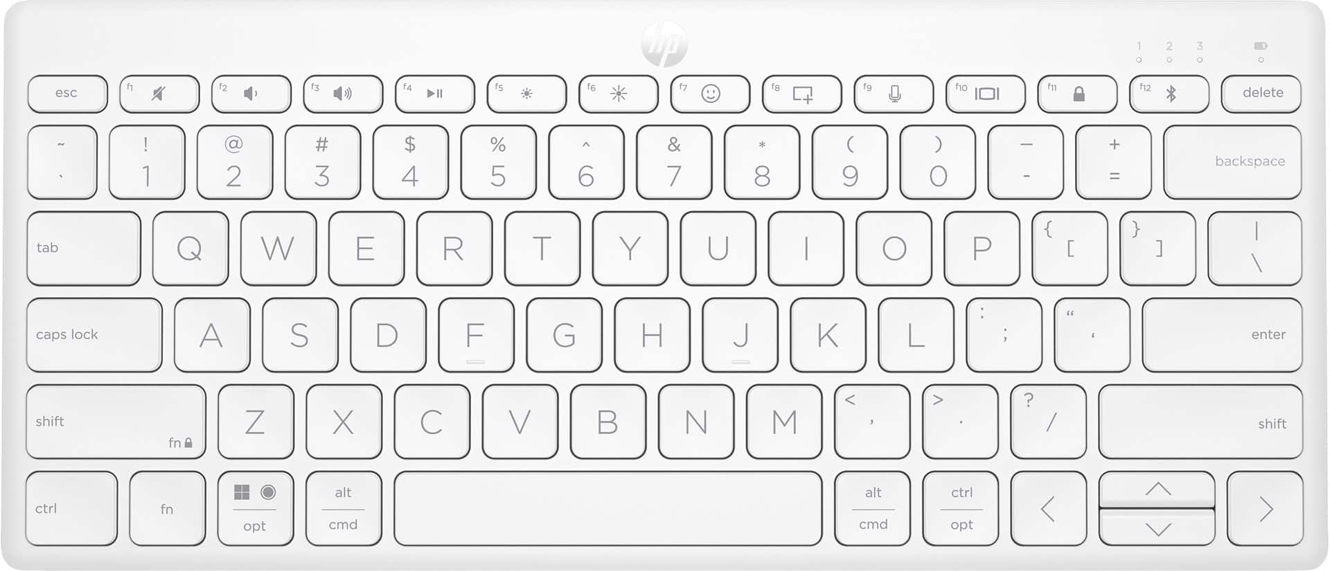 Klawiatura HP 350 Compact Multi-Device Bluetooth Keyboard bezprzewodowa biała 692T0AA — zdjęcie 1 z 4