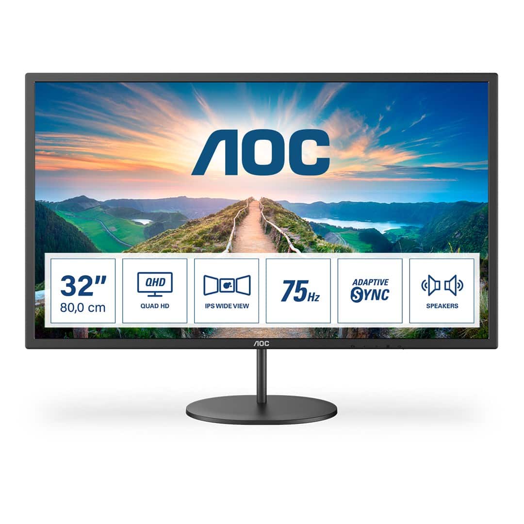 AOC MT IPS LCD Q32V4 31,5" Monitor Czarny — zdjęcie 1 z 8