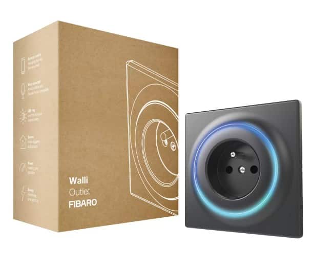 Inteligentne gniazdko FIBARO Walli Outlet Type E, antracyt (FGWOE-011-8) — zdjęcie 1 z 7