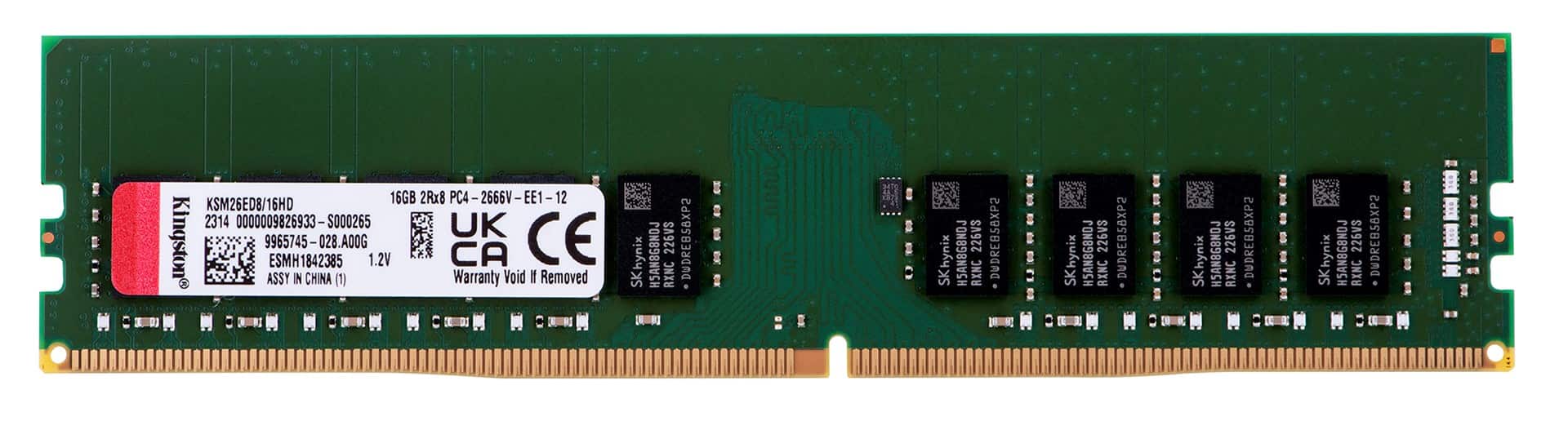 Kingston UDIMM ECC 16GB DDR4 2666MHz — zdjęcie 1 z 3
