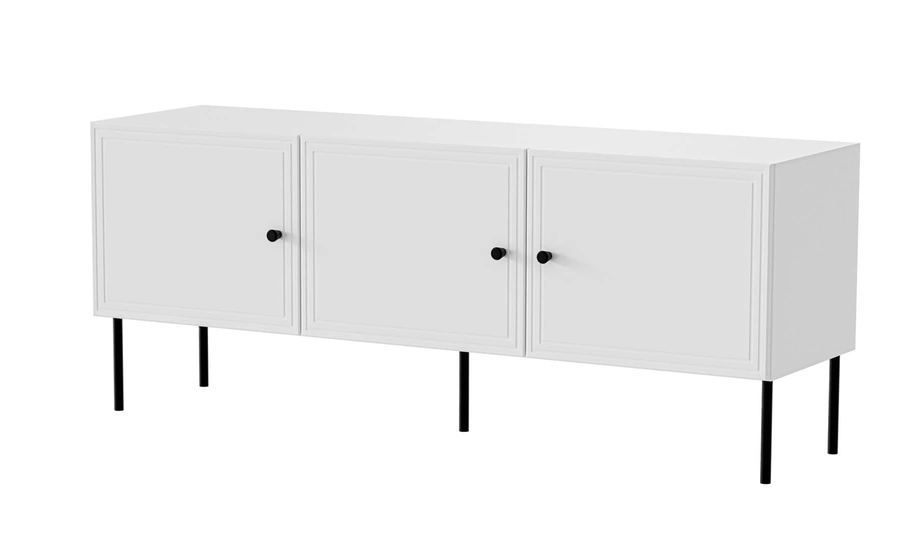 Szafka RTV 3D PALAZZO BIS 151x40x60 biały mat — zdjęcie 1 z 4