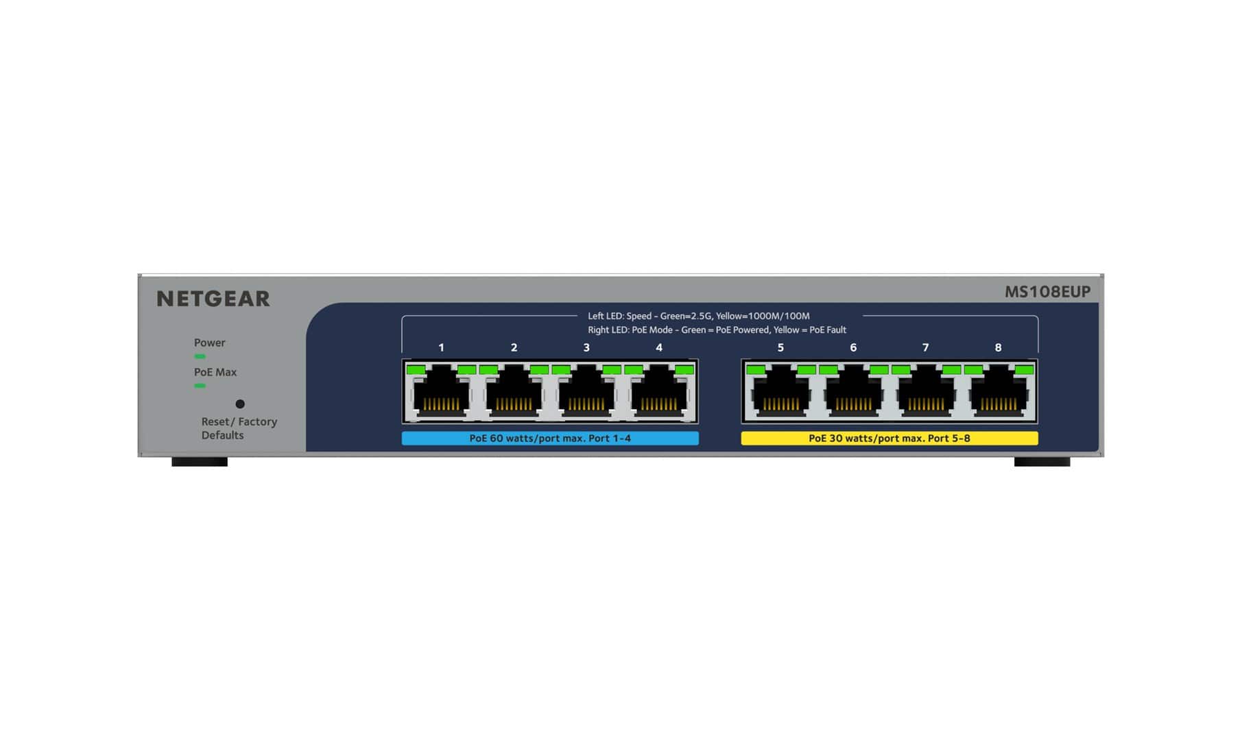 Switch Netgear MS108EUP 8p PoE 230W Multigigabit — zdjęcie 1 z 7