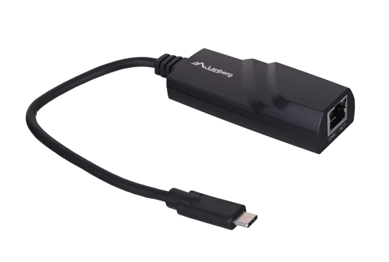 Karta sieciowa Lanberg NC-1000-02 USB-C 1Gbps — zdjęcie 1 z 6