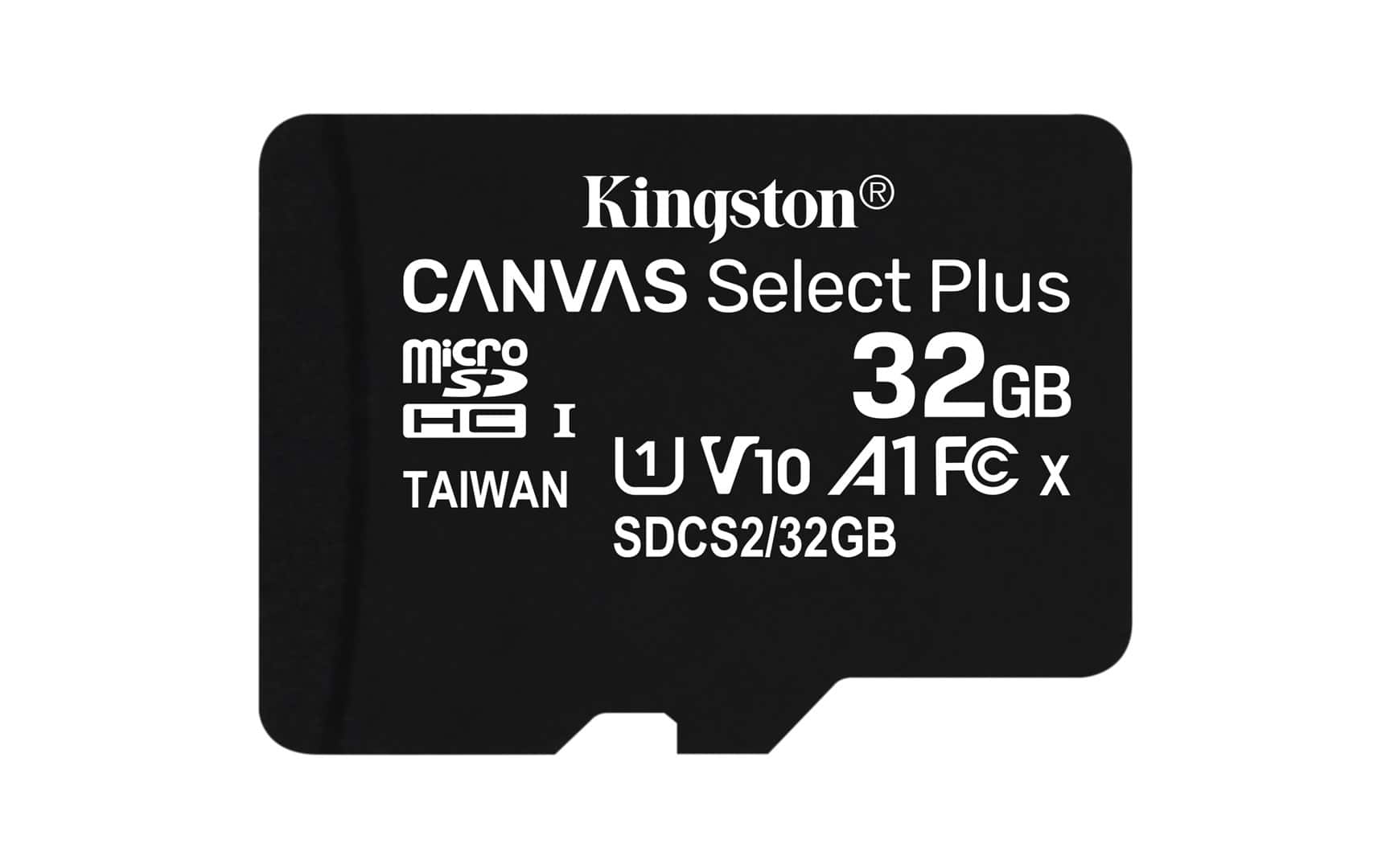 Karta pamięci z adapterem Kingston Canvas Select Plus SDCS2/32GB (32GB; Class 10, Class U1, V10; + adapter) — zdjęcie 1 z 5