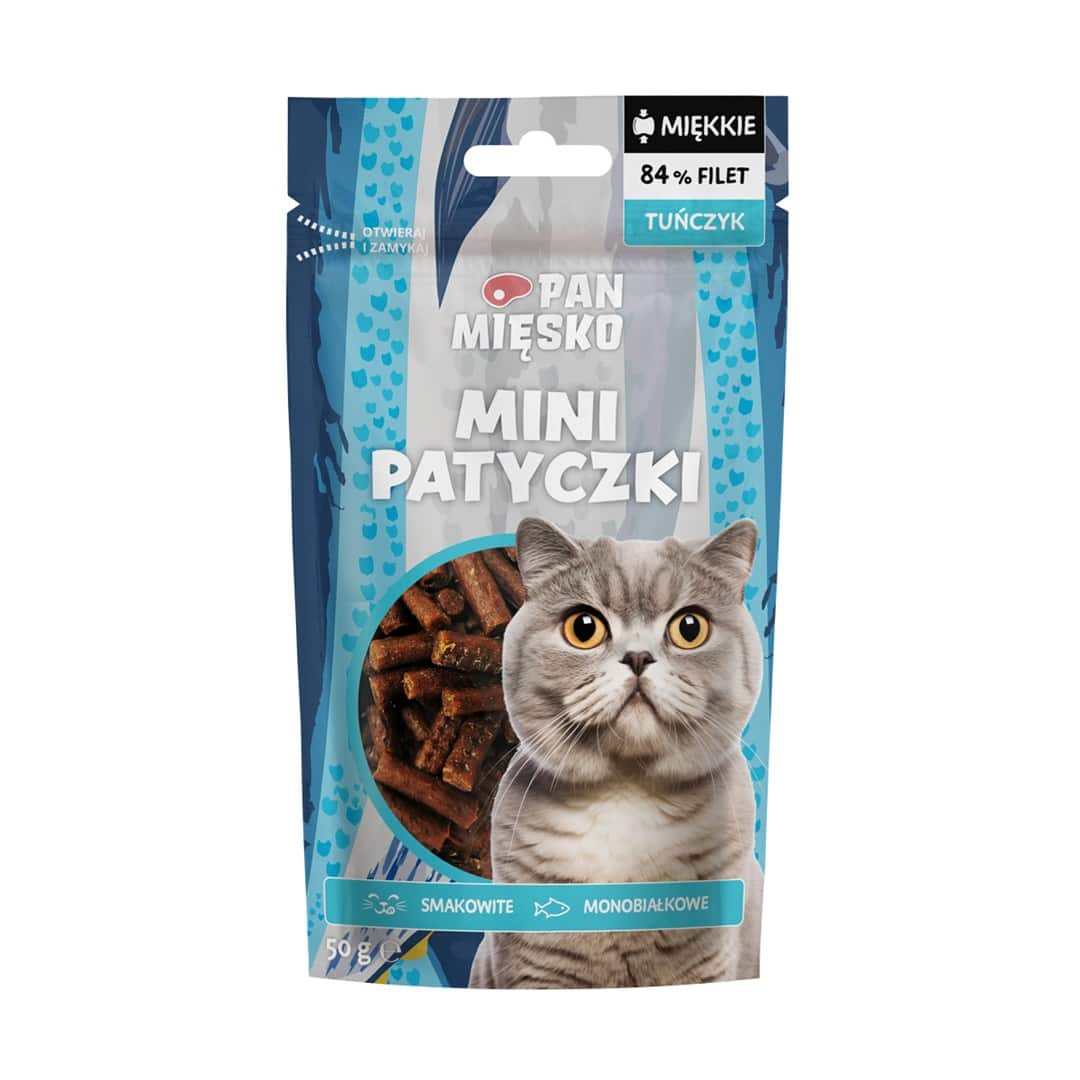 Pan Mięsko Przysmak Mini patyczki Tuńczyk 50g