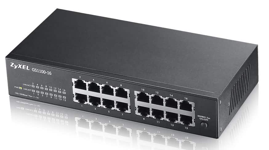 Switch Zyxel GS1100-16 16p Niezarządzany Gigabit — zdjęcie 1 z 8