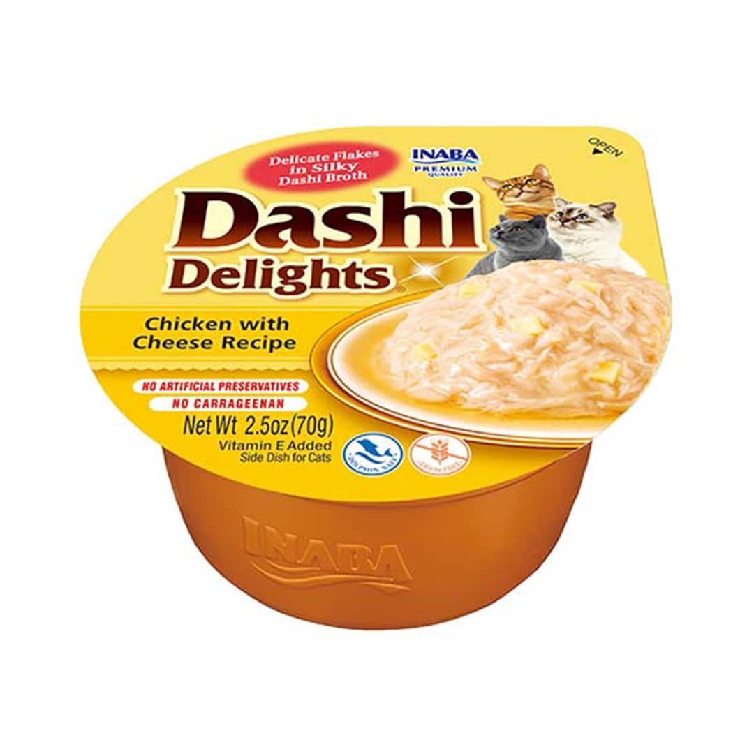 INABA DASHI DELIGHTS Kurczak z Serem 70g bulion dla kota — zdjęcie 1 z 8