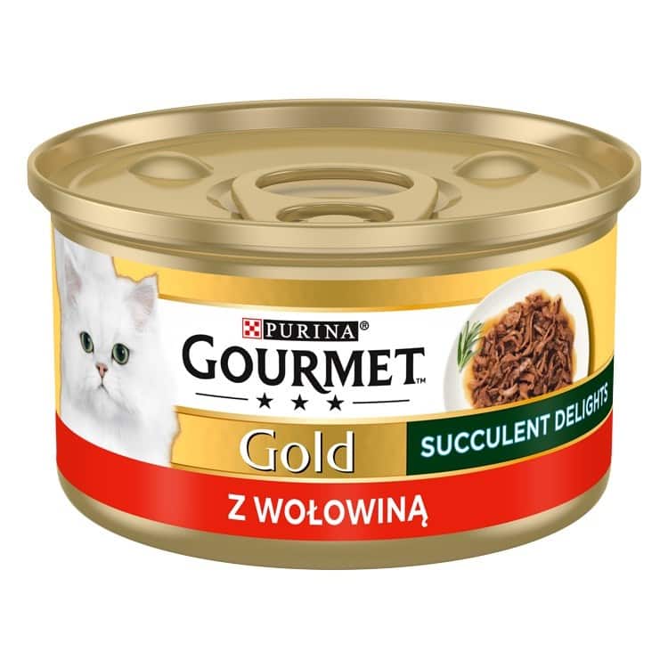 PURINA Gourmet Gold Succulent Delights Wołowina - mokra karma dla kota - 85 g — zdjęcie 1 z 8