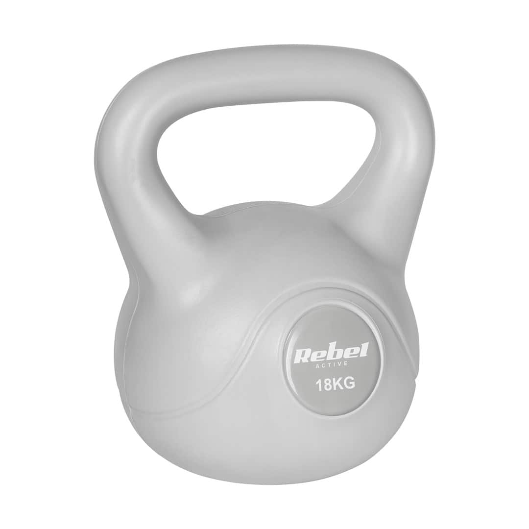 REBEL ACTIVE KETTLEBELL BITUMICZNY 18 KG SZARY — zdjęcie 1 z 3