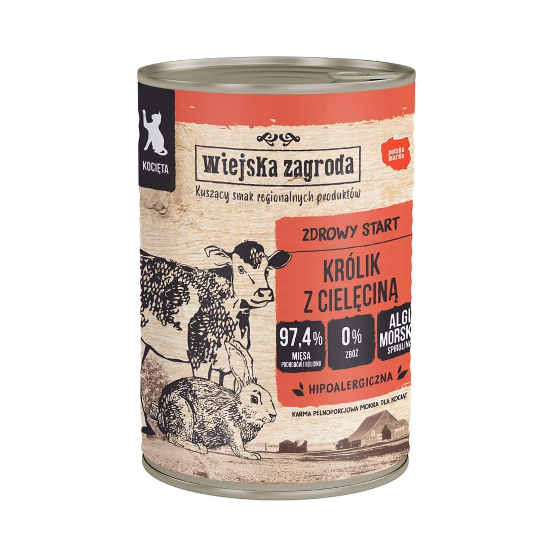 Wiejska Zagroda Królik z cielęciną 400g