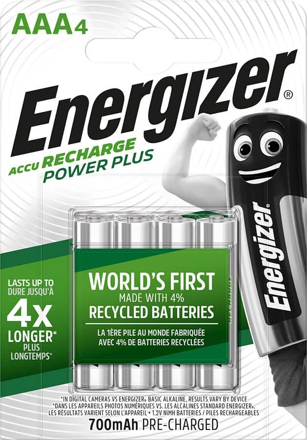 ENERGIZER BATERIE AKUMULATOROWE DO PONOWNEGO NAŁADOWANIA, POWER PLUS AAA HR3/4 700mAh — zdjęcie 1 z 2