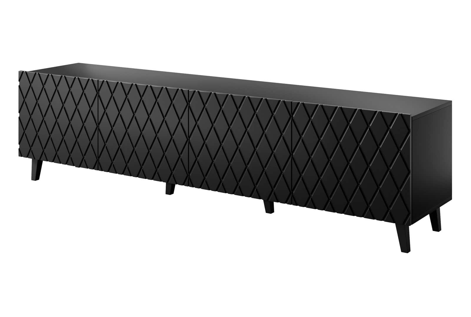 Szafka RTV ASTI 200x42x52 czarny mat — zdjęcie 1 z 3