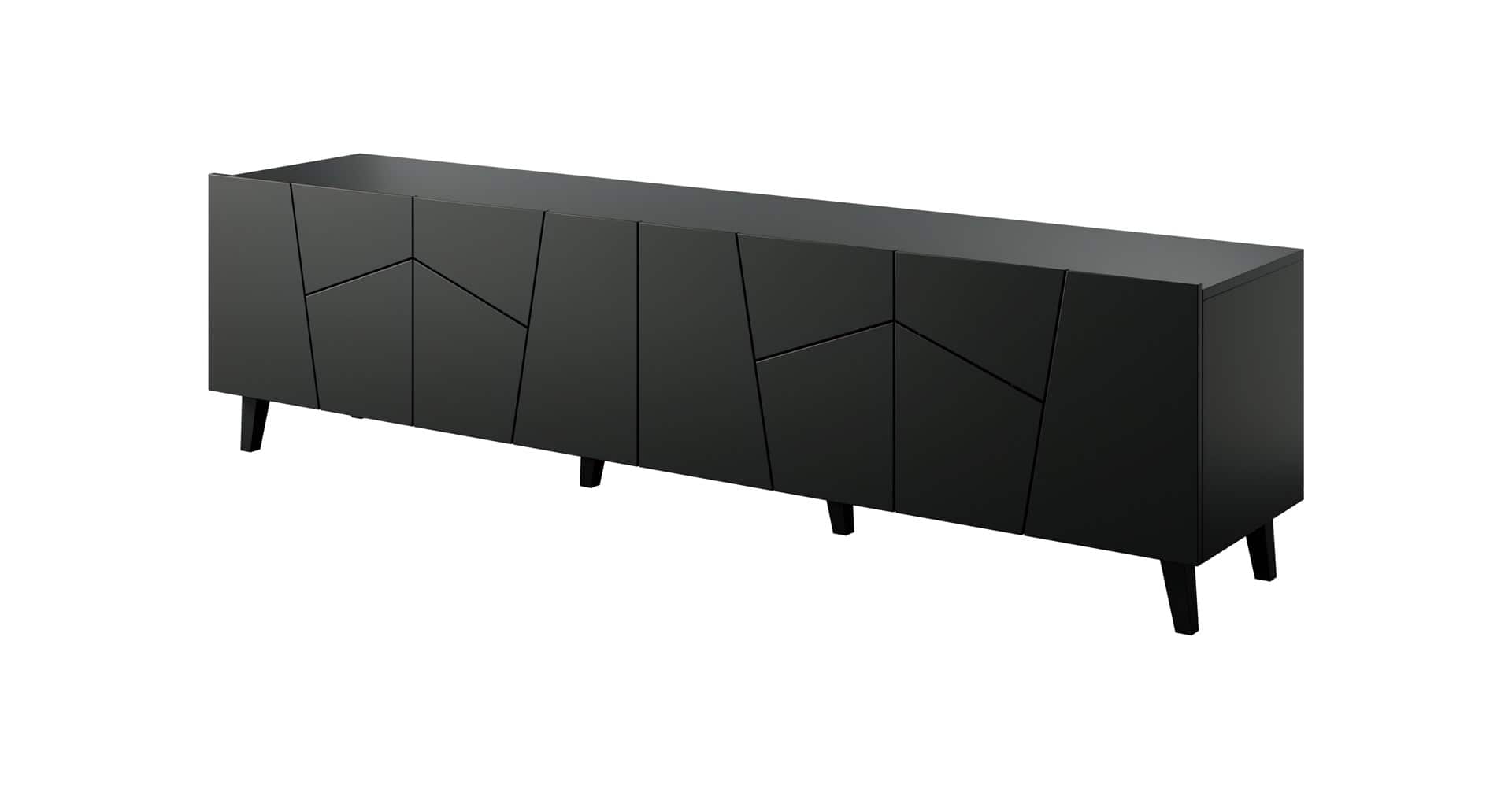 Szafka RTV ETNA 200x42x52 czarny mat — zdjęcie 1 z 5