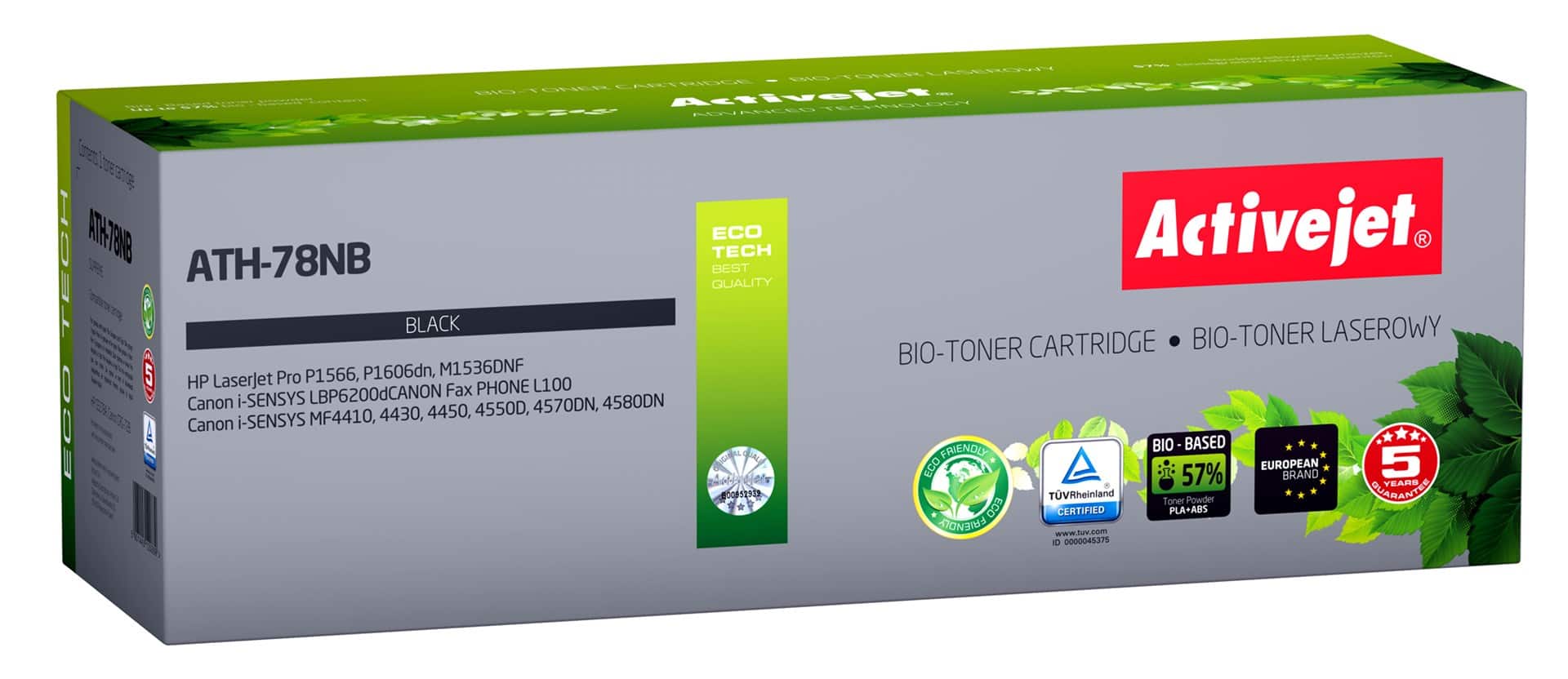 BIO Activejet ATH-78NB Toner, 2500 stron, czarny, kompatybilny — zdjęcie 1 z 2
