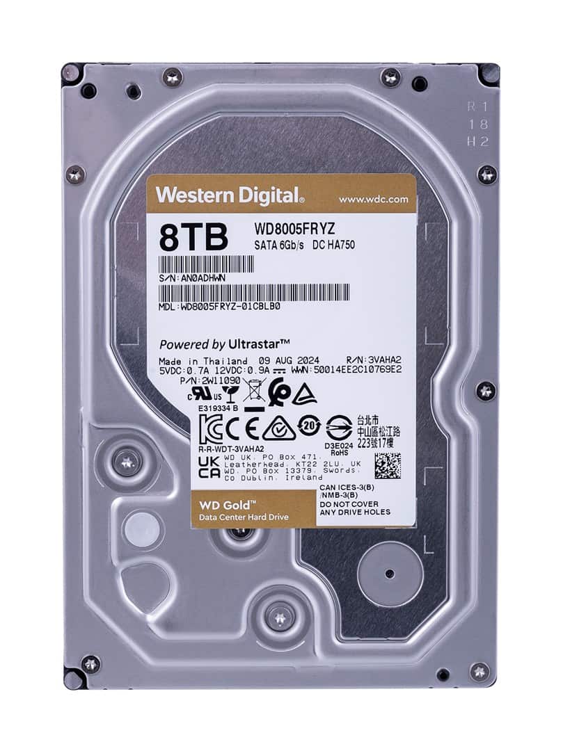 Dysk serwerowy HDD WD Gold DC HA750 WD8005FRYZ (8 TB; 3.5"; SATA) — zdjęcie 1 z 4