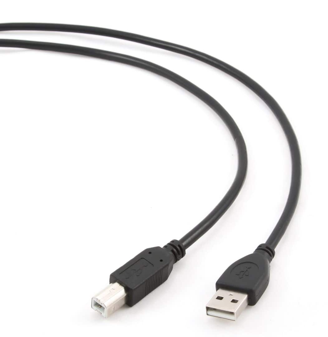 Kabel GEMBIRD CCP-USB2-AMBM-6, 1,8m, USB A-B, Czarny — zdjęcie 1 z 2