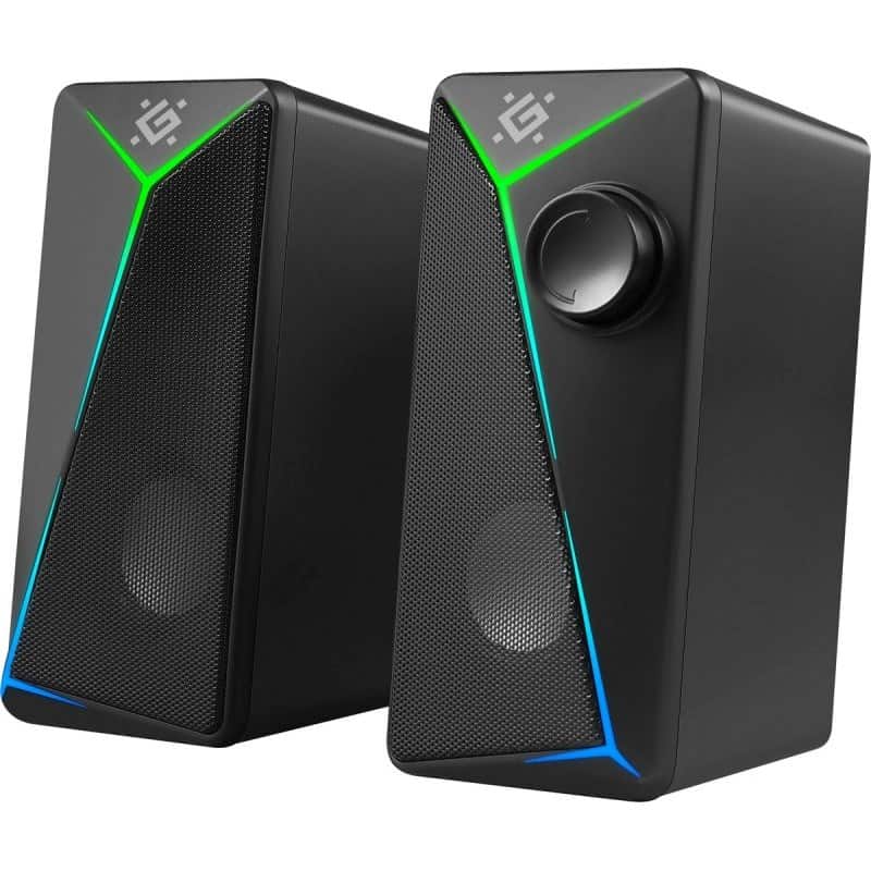 DEFENDER GLOSNIKI PC J5 2.0 6W LED USB CZARNE — zdjęcie 1 z 8