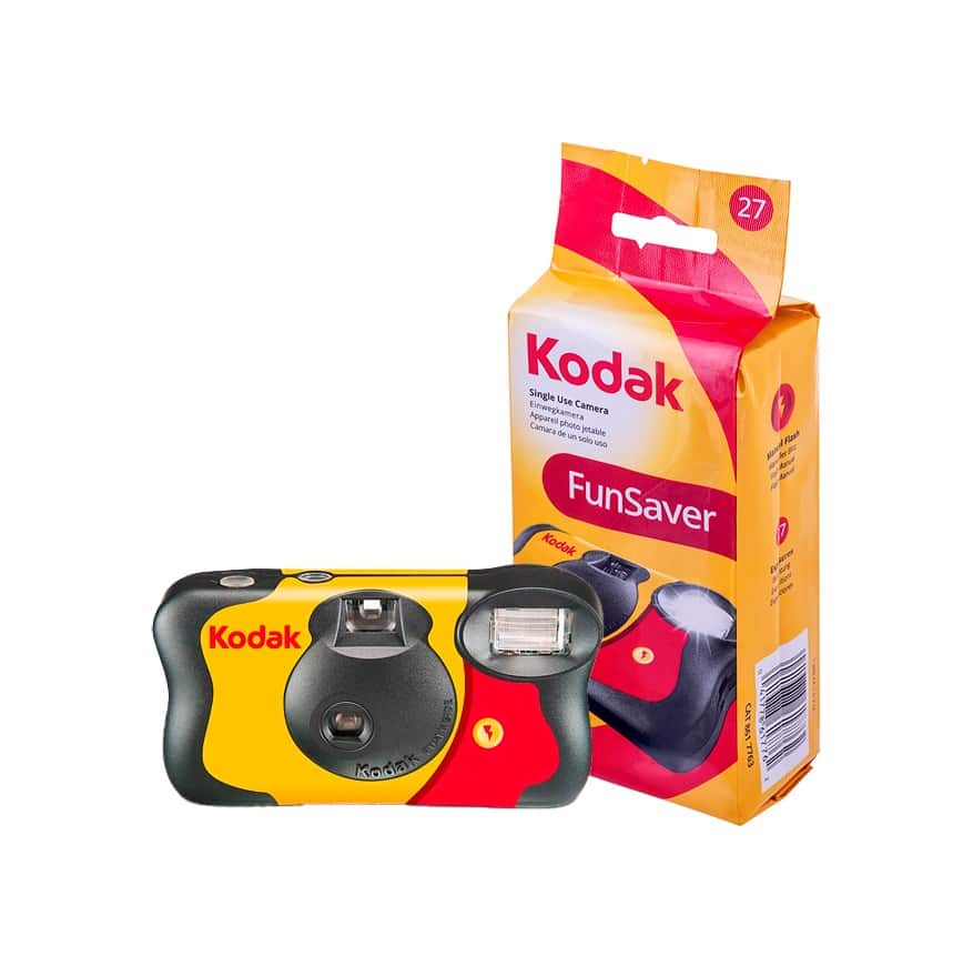 Kodak Aparat Jednorazowy Fun Saver, Aparat Cyfrowy, ISO 400, 27 zdjęć + FLASH  z filmem kolorowym i lampą błyskową. — zdjęcie 1 z 4