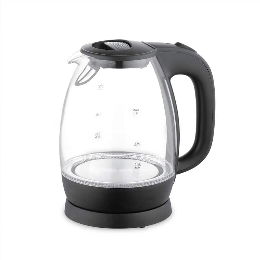 Czajnik elektryczny szklany 2200W MR-063-BLACK Maestro, 1,7 l — zdjęcie 1 z 4