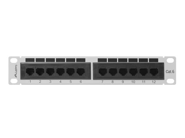 Patch panel Lanberg PPU6-9012-S 1U 12xRJ-45 — zdjęcie 1 z 2