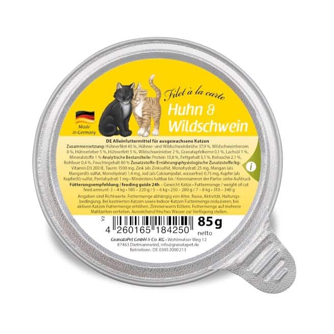 GranataPet Filet a la carte kurczak z dzikiem karma dla kota 85g — zdjęcie 1 z 2