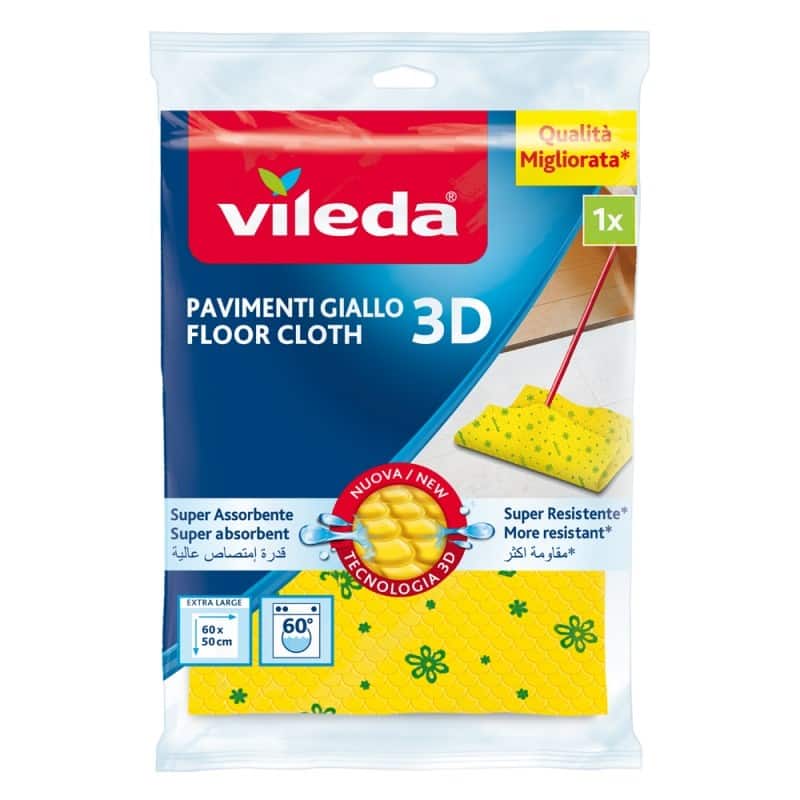 Śscierka Vileda 3D, Żółta, 1 szt. — zdjęcie 1 z 3