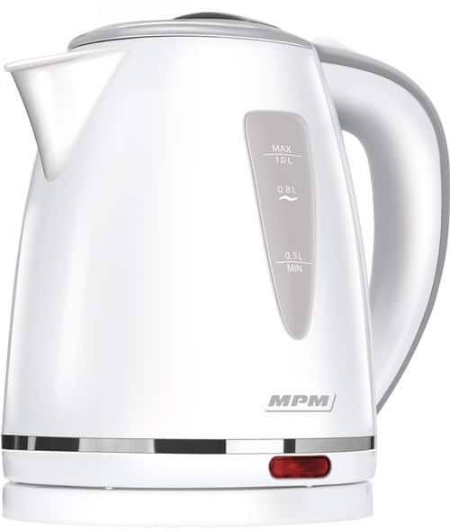 Czajnik bezprzewodowy 1,0 l MPM MCZ-64 biały, poj. 17,L , wymienny filtr, 2200 W