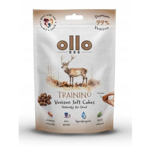 Ollo Air Dried Training Venison Cubes dla psa 80g — zdjęcie 1 z 4