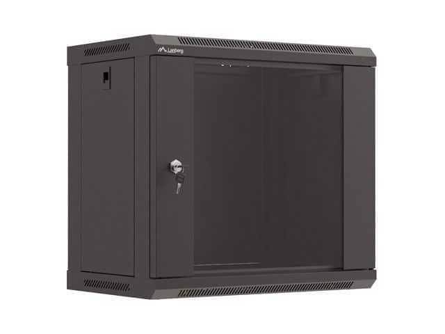 LANBERG SZAFA INSTALACYJNA RACK WISZĄCA 19" 9U 540X350 CZARNA DRZWI PRZESZKLONE (FLAT PACK) — zdjęcie 1 z 8
