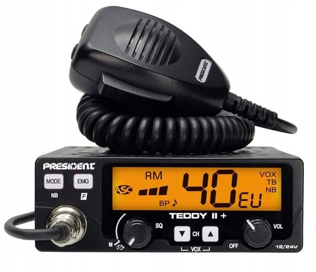 CB Radio PRESIDENT Teddy II+ 12/24V + ASC 7 kolorów AM/FM — zdjęcie 1 z 4