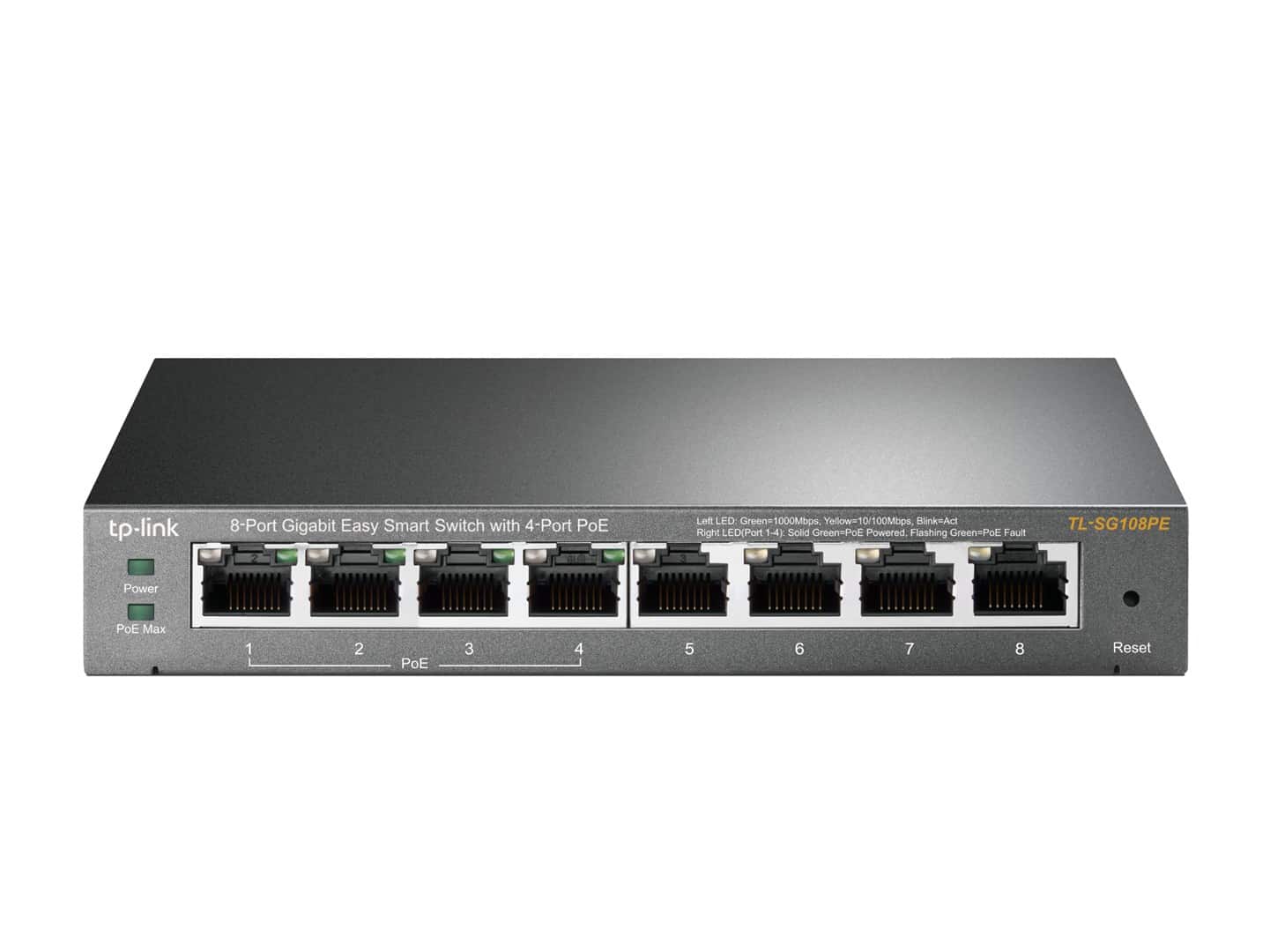 Switch TP-LINK TL-SG108PE 8 Portów 1000Mbps — zdjęcie 1 z 4