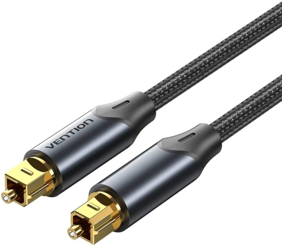 Kabel audio optyczny Vention w oplocie z aluminiowym złączem 10m czarny — zdjęcie 1 z 4