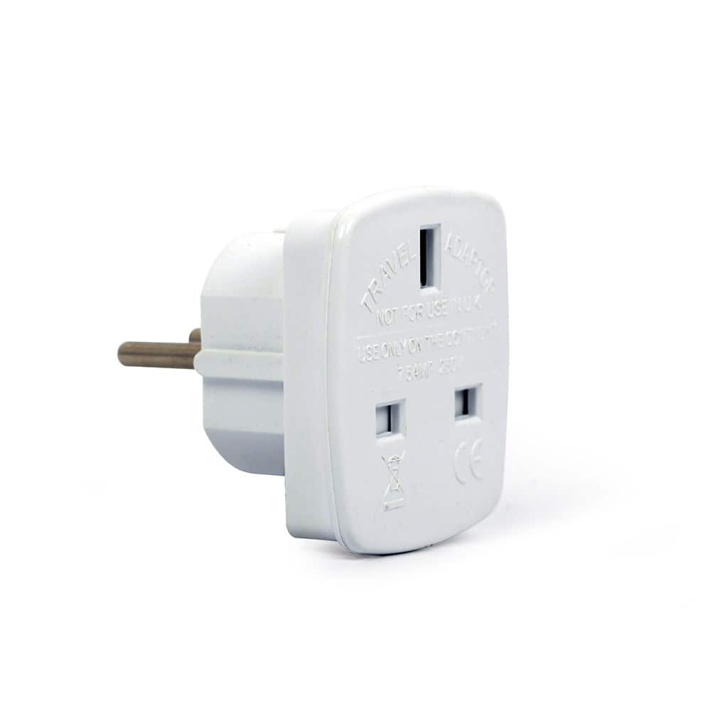Adapter GEMBIRD A-AC-UKEU-001 (Angielski F - PL (10A) M; kolor biały) — zdjęcie 1 z 6