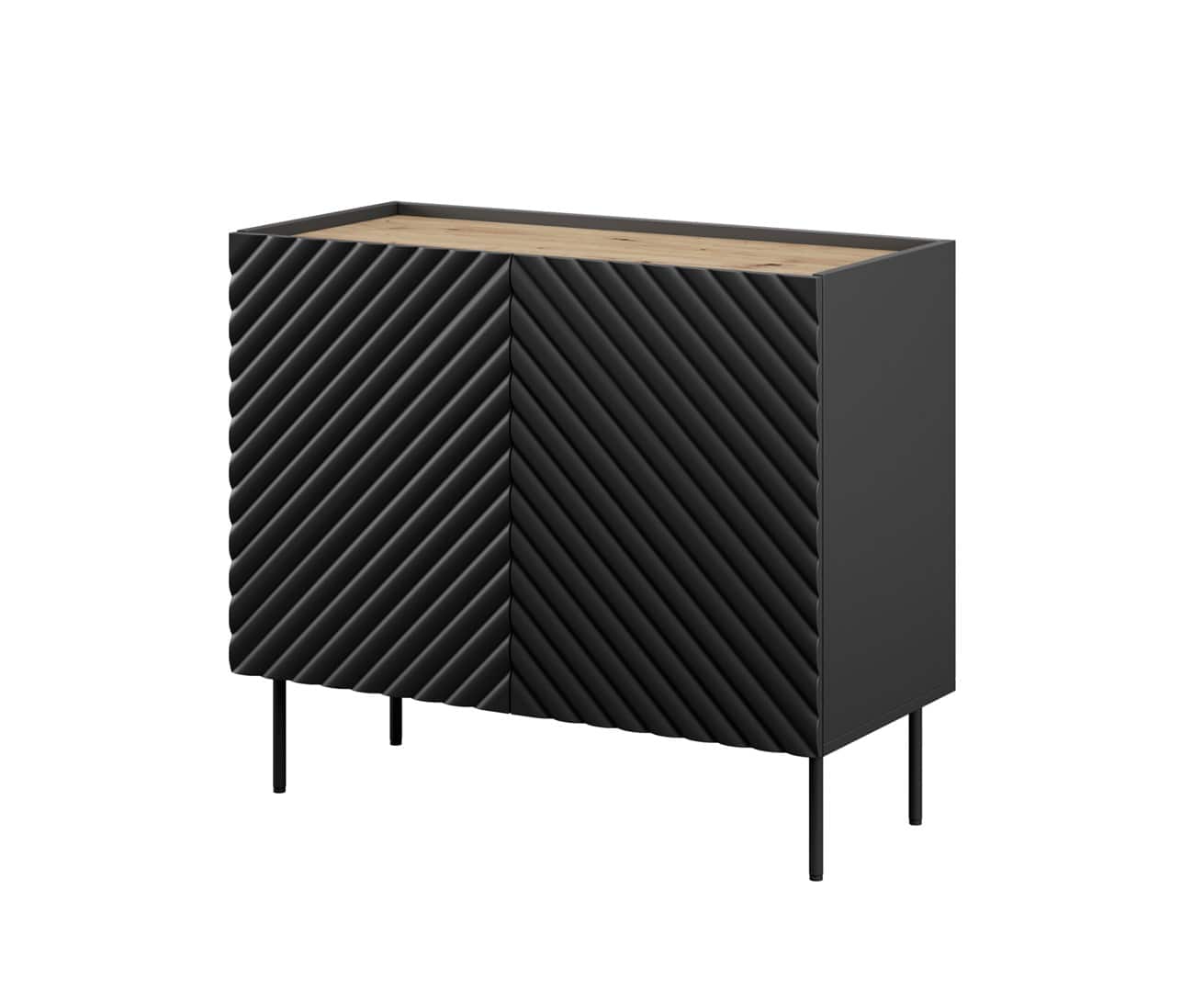 Komoda 2D ONDA 98x45x85 czarny — zdjęcie 1 z 4