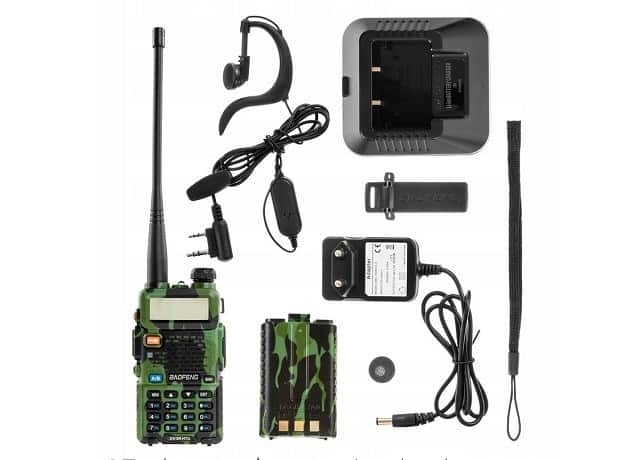Krótkofalówka Baofeng UV-5R HTQ 1800mAh Camo, Radiotelefon Walkie Talkie Skaner Kamuflaż — zdjęcie 1 z 6