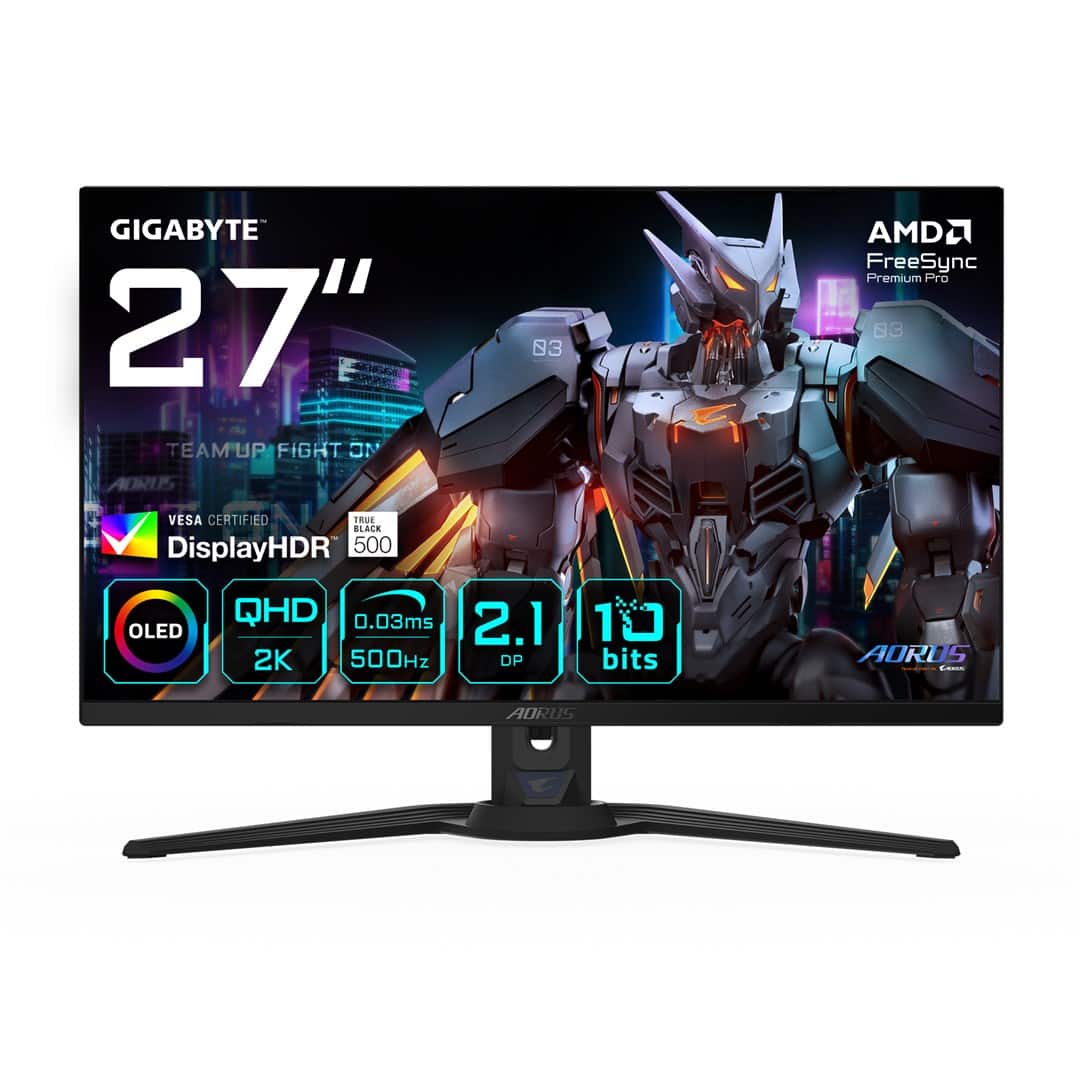 MONITOR GIGABYTE OLED 27" AORUS FO27Q5P 500Hz — zdjęcie 1 z 7