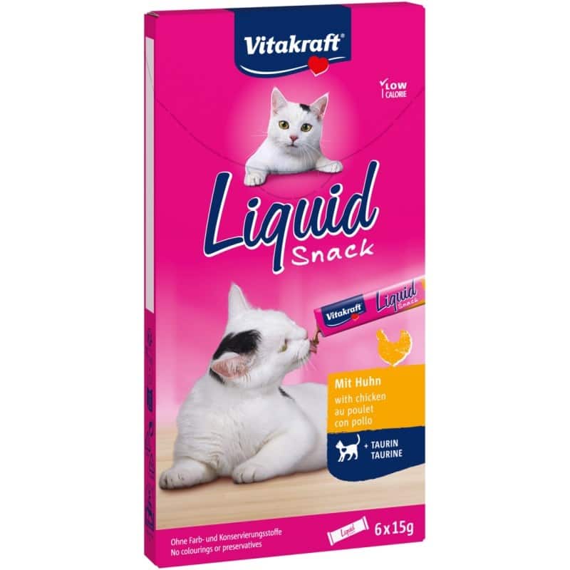 VITAKRAFT Cat Liquid Snack - przysmak dla kota w płynie: kurczak, tauryna 6 szt. — zdjęcie 1 z 3