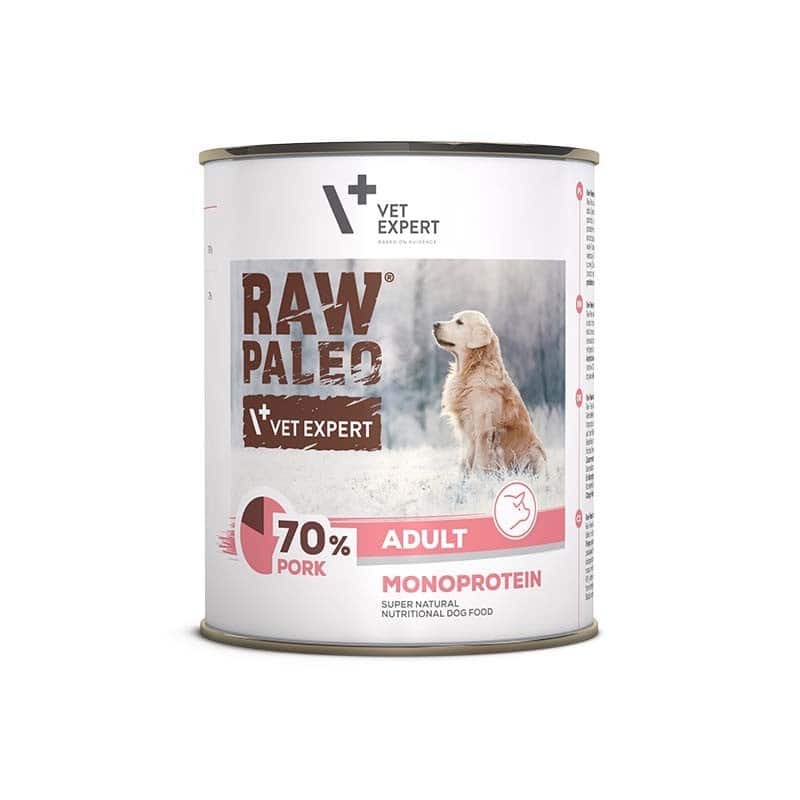 VetExpert Raw Paleo Wieprzowina Adult Can 800g — zdjęcie 1 z 4