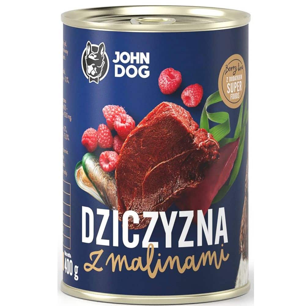 John Dog BERRY Adult dziczyzna z malinami 400g — zdjęcie 1 z 2
