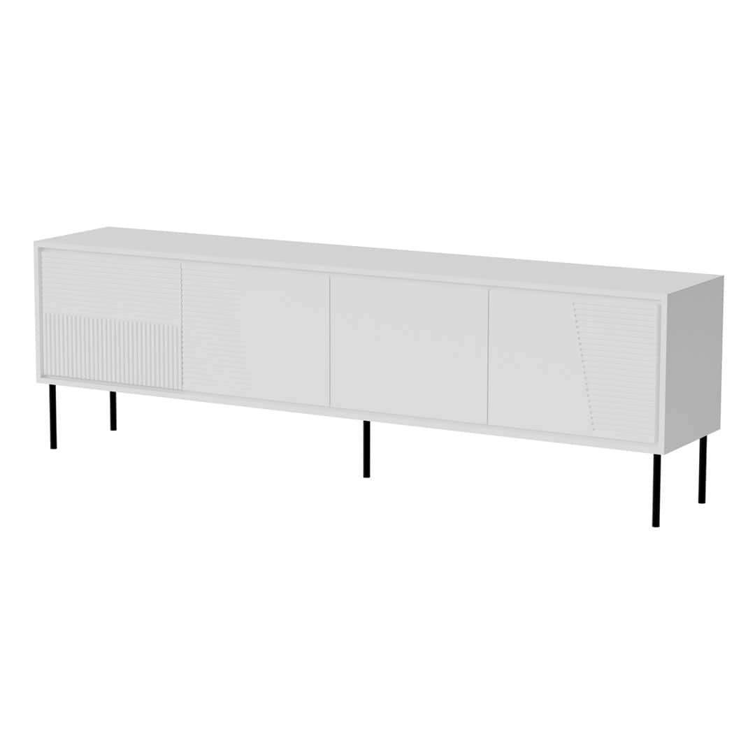 Szafka RTV ABI 4D 200x38x62 biały mat — zdjęcie 1 z 4
