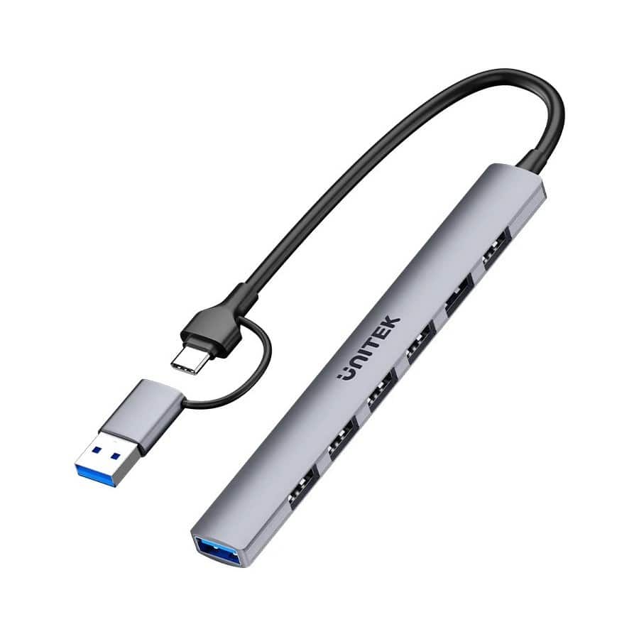 UNITEK HUB USB-A/C 7W1 USB-A 5 GBPS — zdjęcie 1 z 3