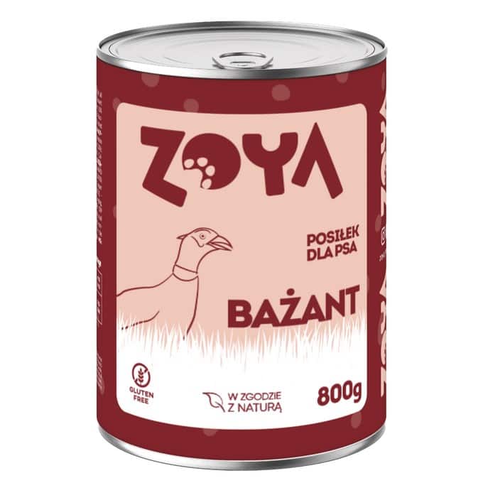 ZOYA Bażant – puszka - Karma mokra dla psów - 800g